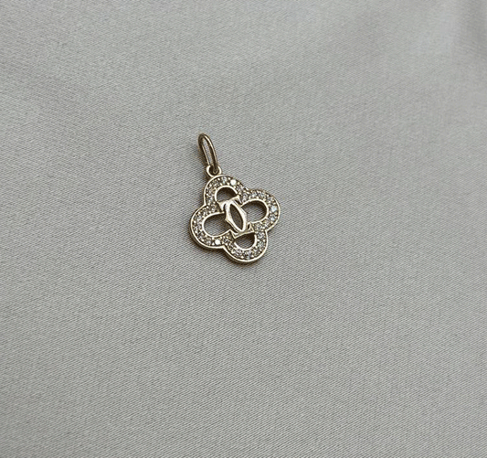 Pandantiv din aur roz cu zirconiu