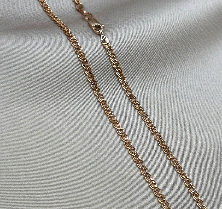 Цепь из розового золота