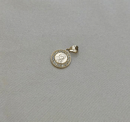 Icoană din aur roz cu zirconiu