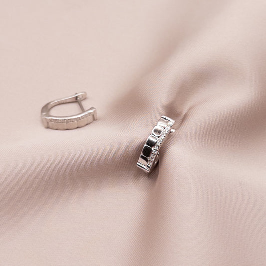 Серьги из серебра с цирконом