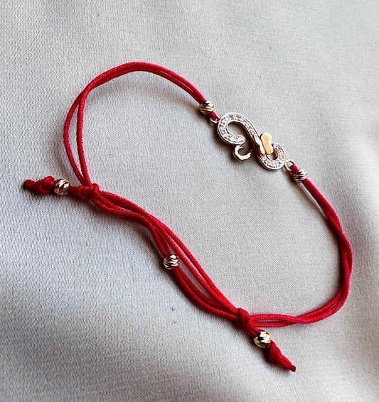 Rose gold bracelet with zircon