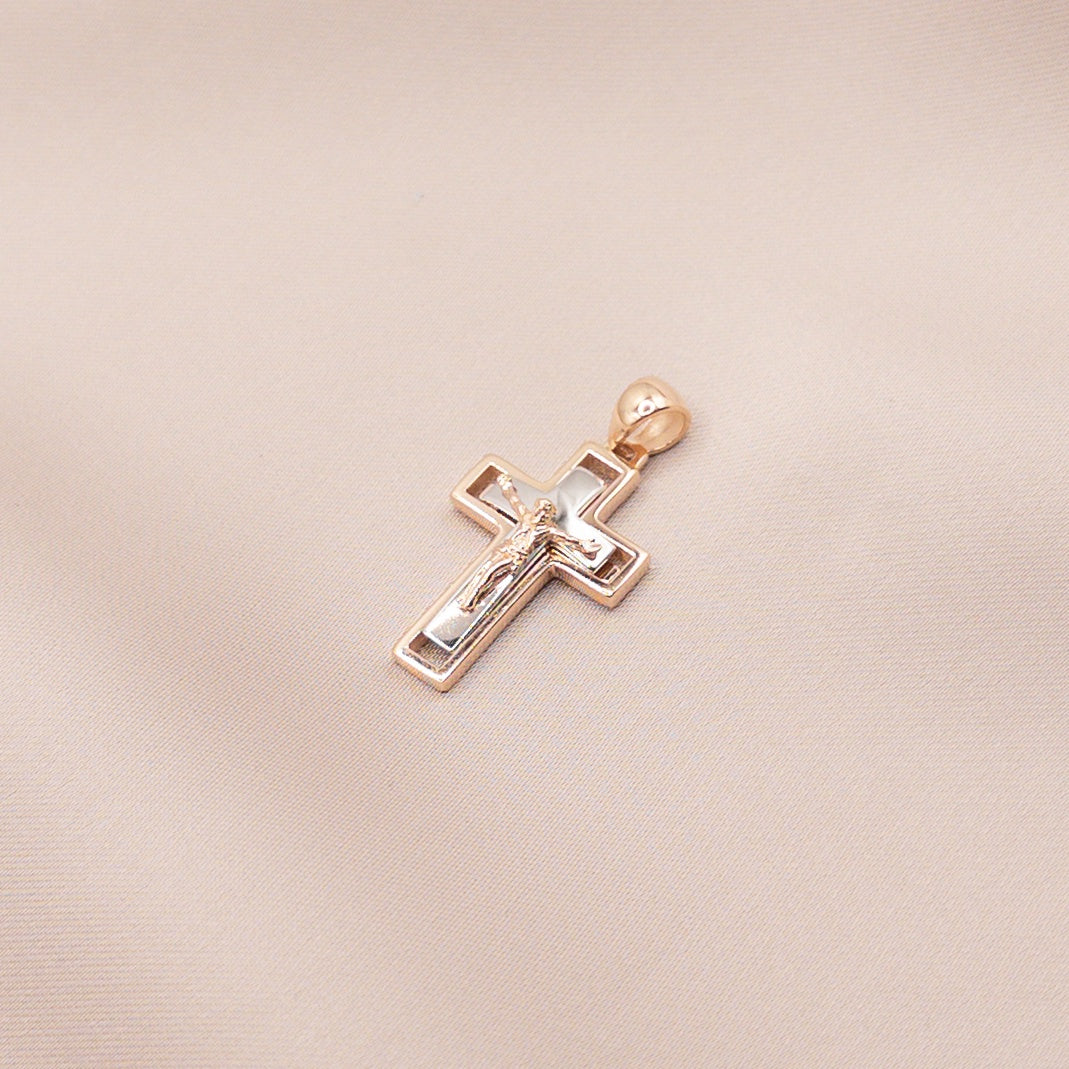 Rose gold cross pendant