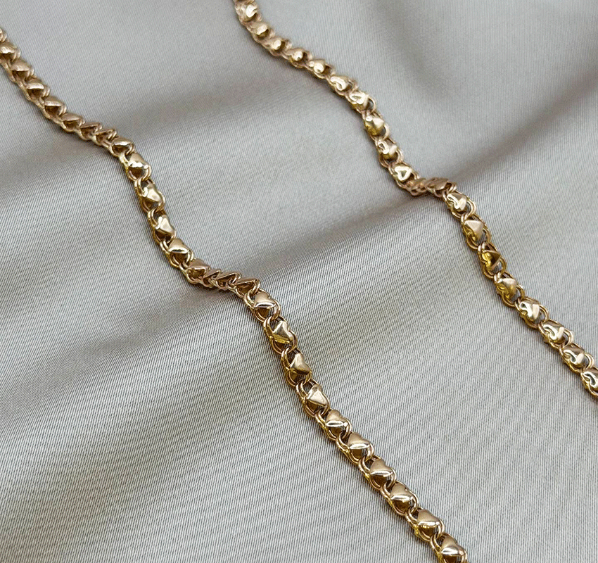 Цепь из розового золота