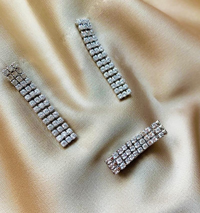 White gold set with zircon