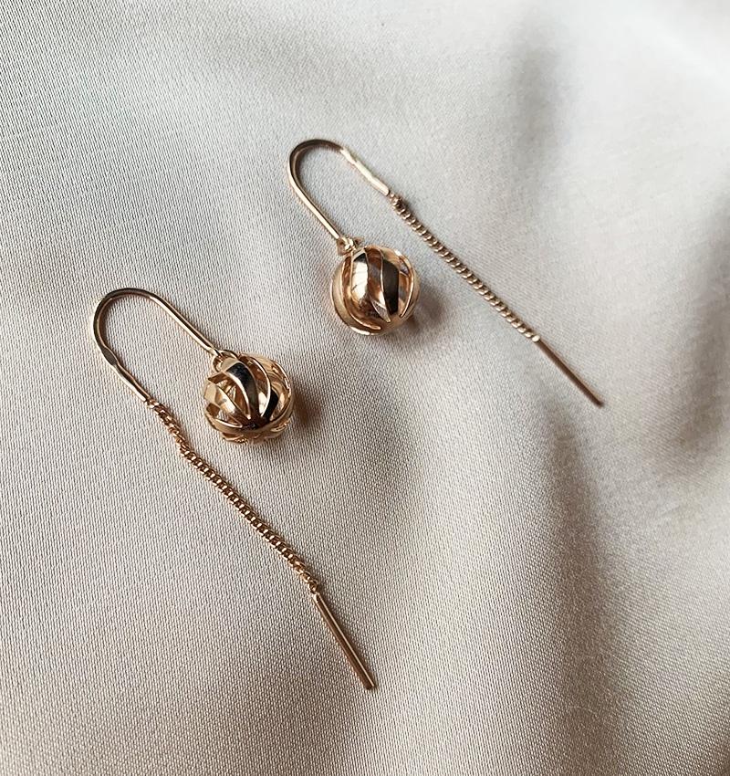 Серьги из розового золота