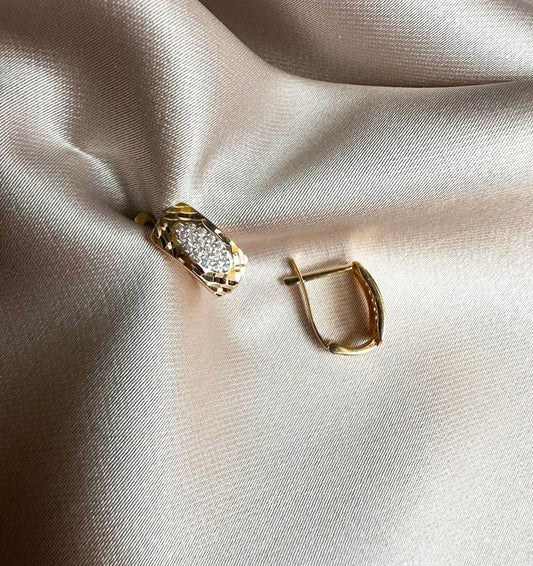 Серьги из розового золота