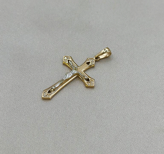 Крестик из розового золота