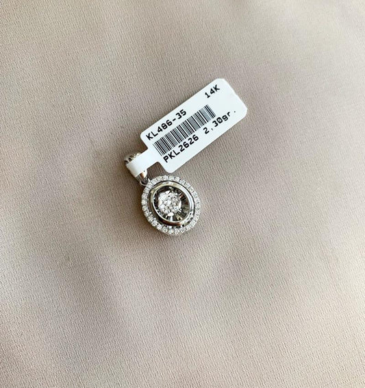 White gold pendant with a 0.27ct diamond