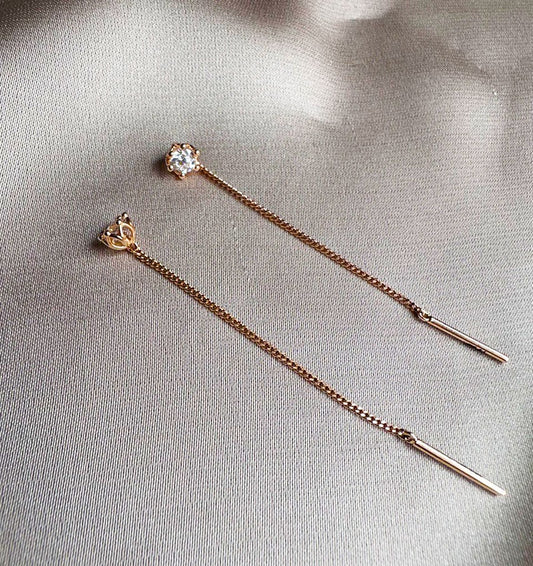 Серьги из розового золота