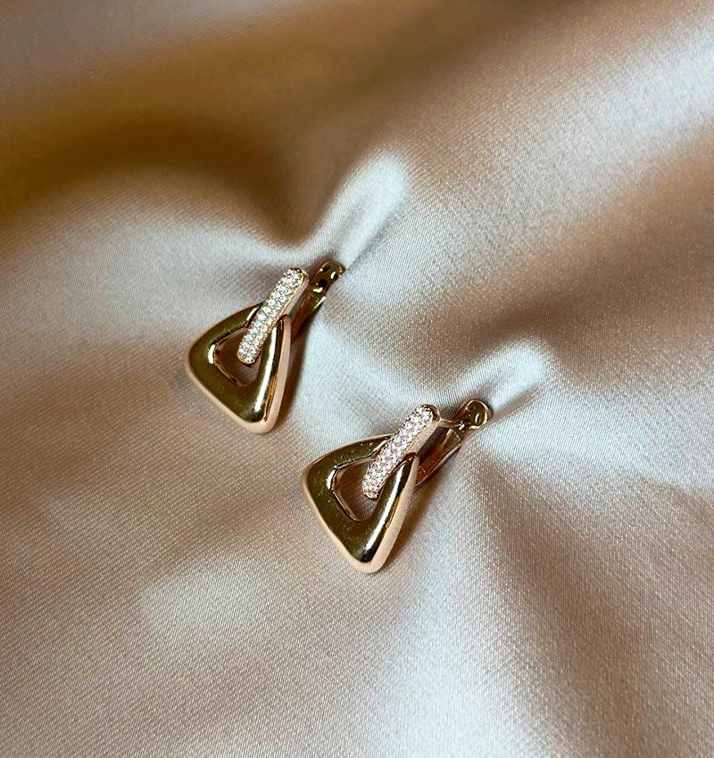 Серьги из розового золота