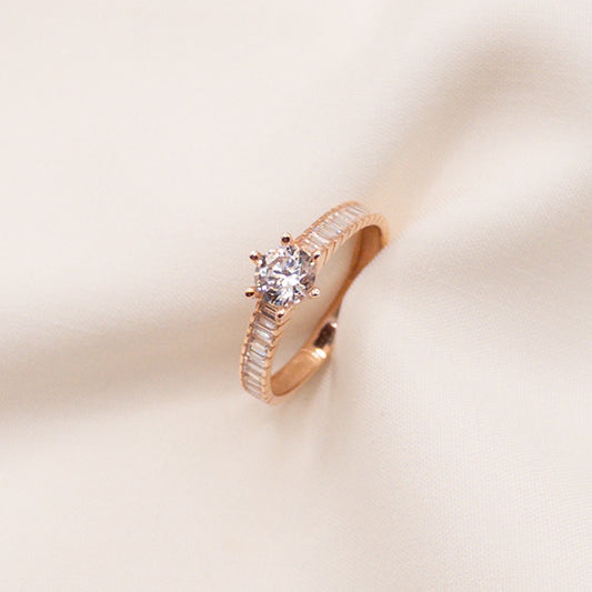 Rose gold engagement ring