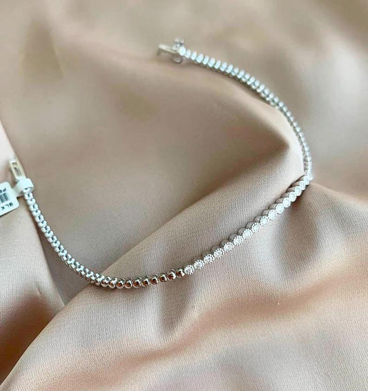 Браслет из белого золота с бриллиантом 0.3ct