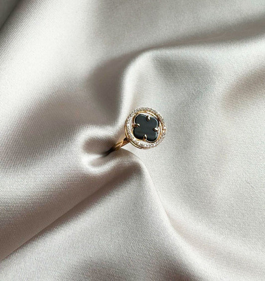 Inel din aur roz cu zirconiu