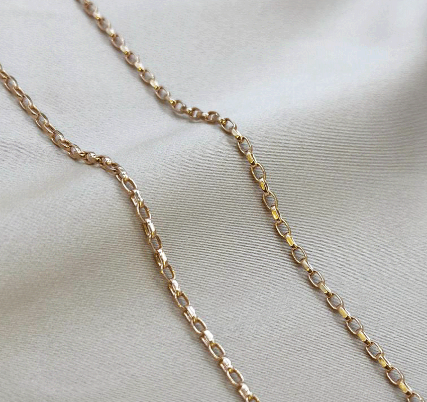 Цепь из розового золота