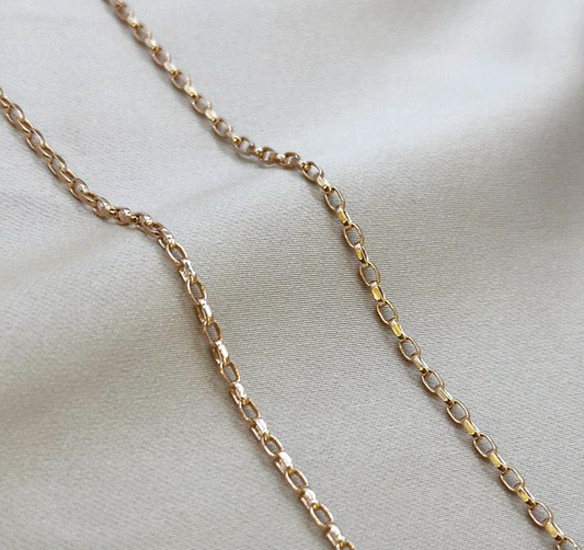 Цепь из розового золота