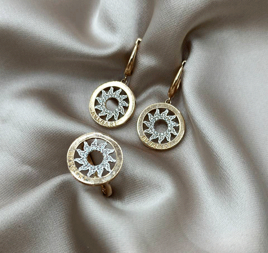 Rose gold set with zircon