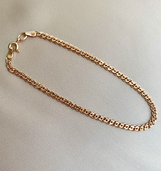 Rose gold bracelet with zircon