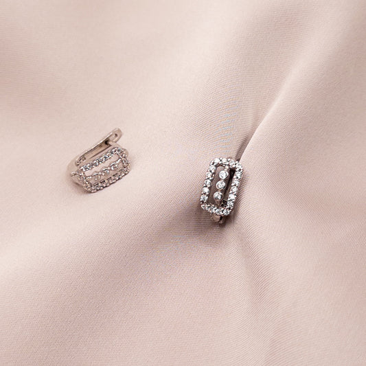 Серьги из серебра с цирконом