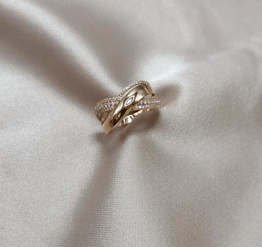 Rose Gold Ring with Zircon