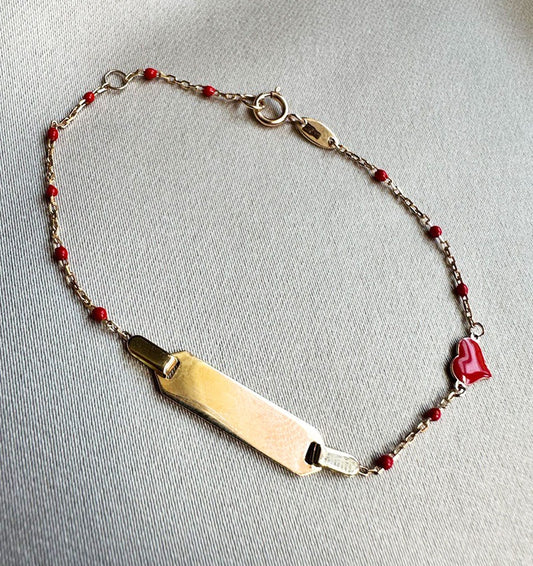 Rose gold bracelet with pearls