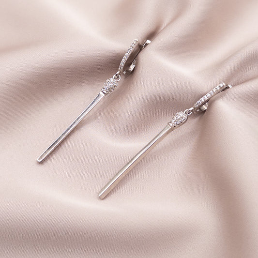 Silver set with cubic zirconia