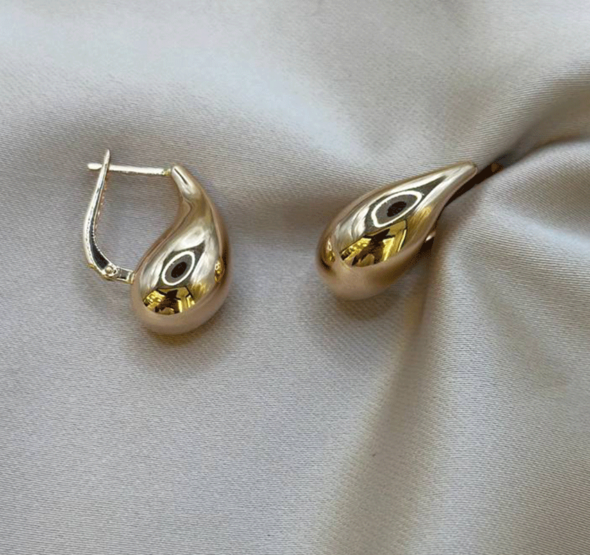 Серьги из розового золота