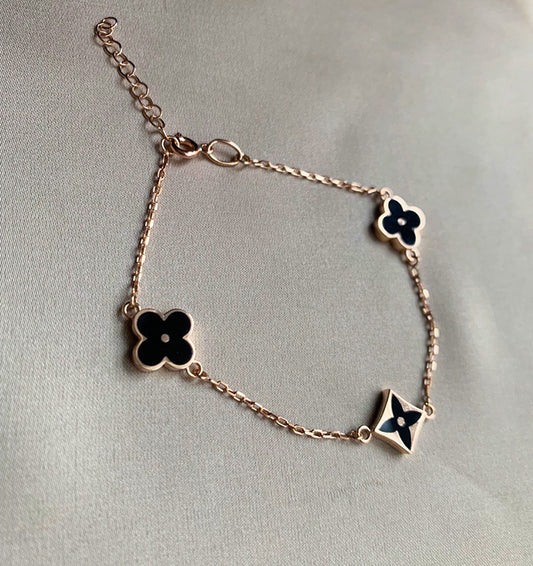 Rose Gold Bracelet with Enamel