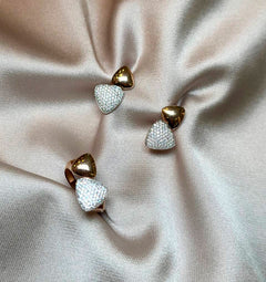 Rose gold ring with cubic zirconia