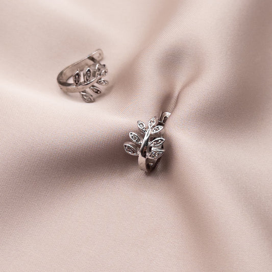 Серьги из серебра с цирконом