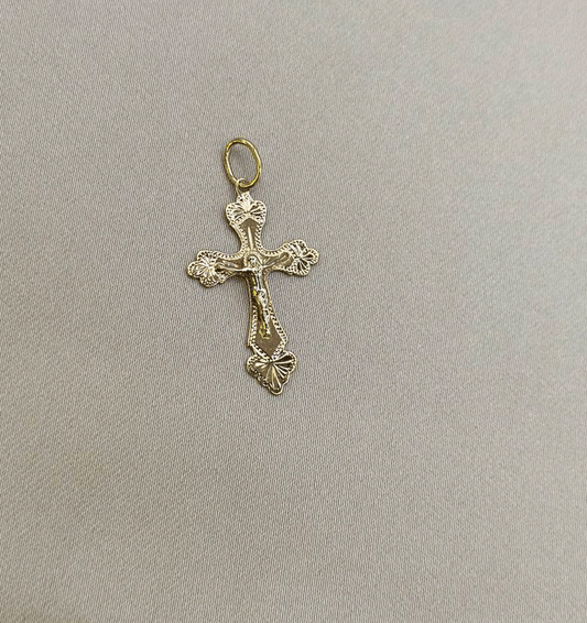 Крестик из розового золота
